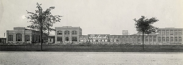 The first 8 buildings of the Packard Motor Car Company factory, as designed by Albert Kahn